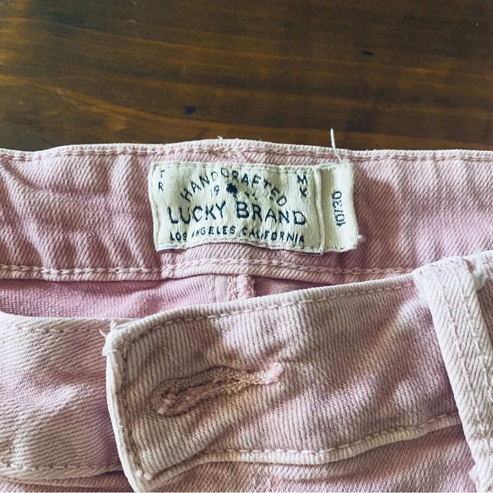 Lucky Brand pink straight leg denim jeans